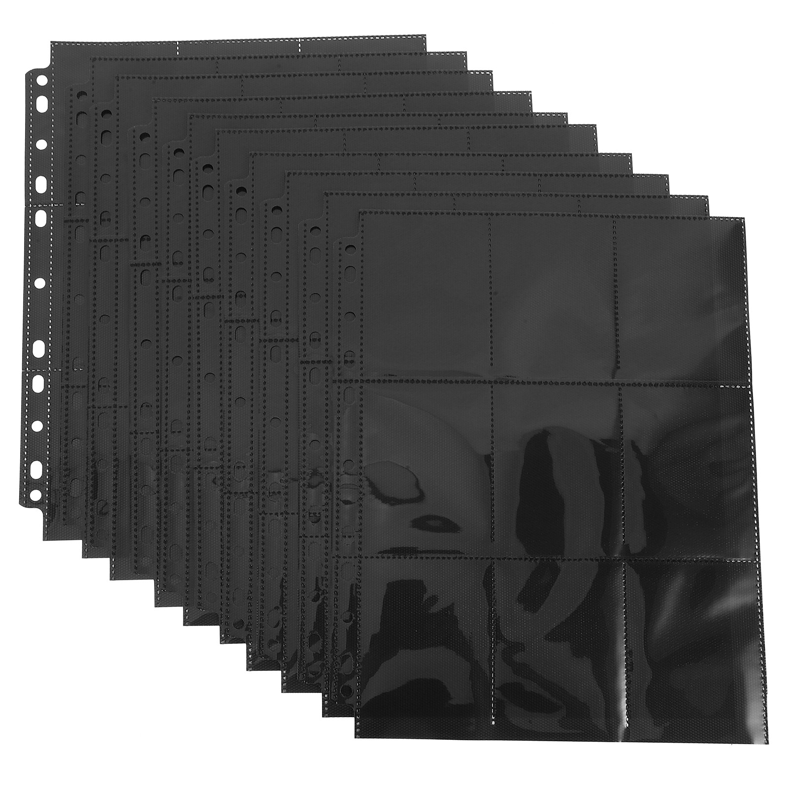 Trading Card Binder - 10 Feuilles de Pochettes Transparentes en